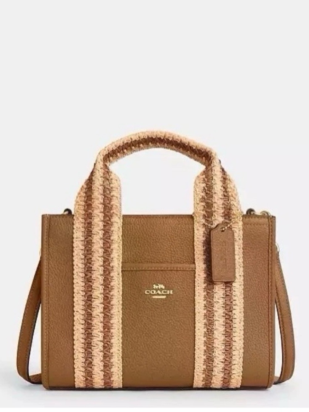 Coach Straw Webb Tote 24